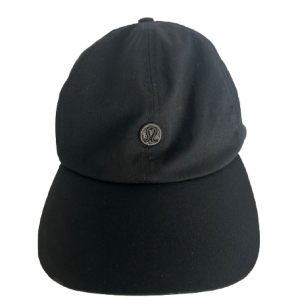 Lululemon classic black logo ball cap adjustable baseball hat one size unisex